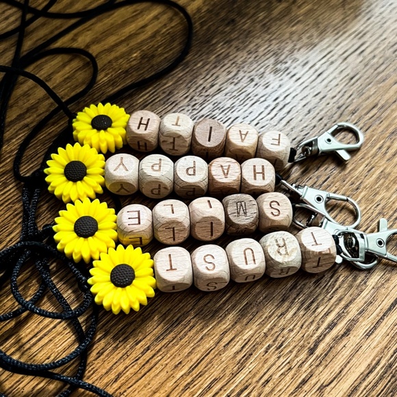 Sunflower Lanyard - Picture 2 of 5